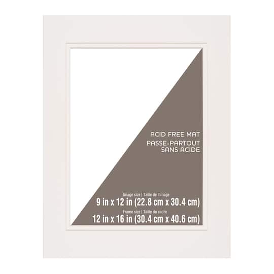 12x14 Opening ArtToFrames Matted 16x18 White Picture Frame with 2" Double Mat